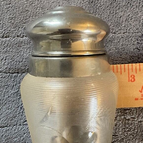 Vintage Cut Glass Jar with Metal Base & Lid Possible Spoon Holder Lepelvaasje - Picture 8 of 9